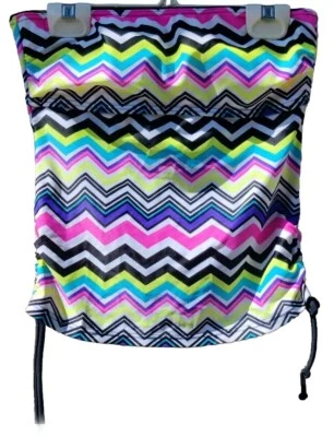 SO Multicolor Neón Top de Baño Solo Traje de Baño XS Chevron Rosa Sujetador Incorporado Traje de Baño Foto 1 de 4