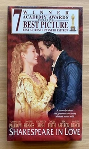 VHS ~ Shakespeare In Love ~ Color ~ FS ~ R ~ 122 Mins. ~ 1998 ~ !š! - Picture 1 of 6