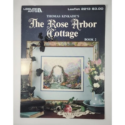 Leisure Arts The Rose Arbor Cottage Thomas Kinkade Cross Stitch Pattern - Image 1 of 3