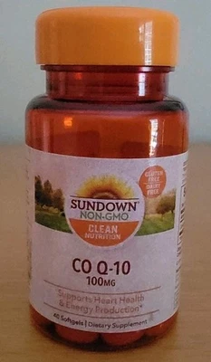 (1) Sundown Vitamin CO Q-10 100mg saúde do coração 40 cápsulas gelatinosas EXP 01/2027 - Imagem 1 de 4