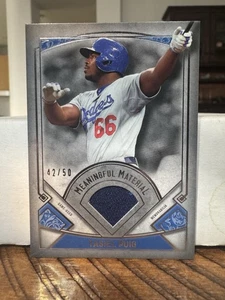 2017 Topps Museum - YASIEL PUIG - Game Jersey Patch - DODGERS #d 42/50 - Picture 1 of 2