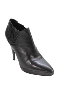 Prada Damen Leder Niedrig Plateau Zum Überziehen Stiefeletten Schwarz Größe 41 11 - Bild 1 von 6