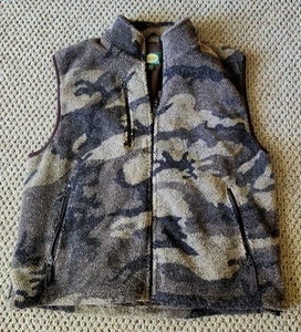 Cabela's Berber Fleece Windshear Outfitter Brown Camo Vest XL - Picture 1 of 5