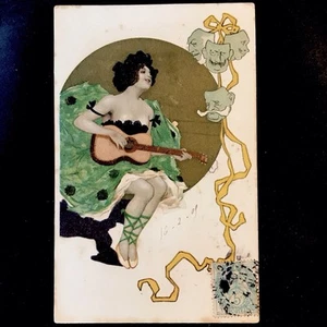 CPA Art nouveau Illustrateur Raphael KIRCHNER ? La ballerine Chromo - Picture 1 of 2