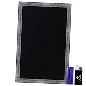 Rustic Grey Wooden Magnetic Wall Chalkboard, Extra Large 24 x 36 Inch 4 - Grey - Picture 1 of 8