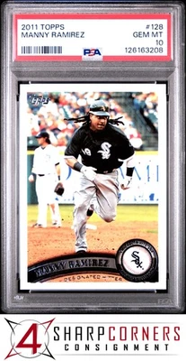 2011 TOPPS #128 MANNY RAMIREZ WHITE SOX PSA 10 - Image 1 of 3
