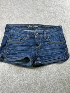 Guess Jeans Womens Size 26 Denim Booty Shorts Stretchy Blue Y2K Skater Grunge - Picture 1 of 12