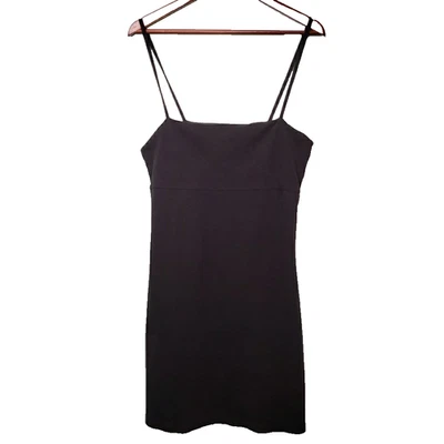 Moda International Mini Dress Ribbed Bodycon Cami Spaghetti Strap Bra Size Large - Image 1 of 4