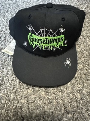 复古 90 年代 Goosebumps Spiderweb 标志青少年平沿黑色 Annco 降落伞 — 第 1/4 张图片