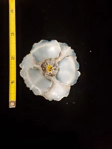 Broche prendedor flor azul vintage - Imagen 1 de 4