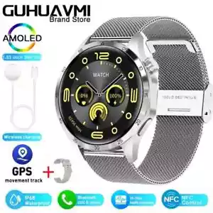 AMOLED Smartwatch NFC Bluetooth Call GPS Waterproof Fitness Tracker Heart Rate - Picture 1 of 35