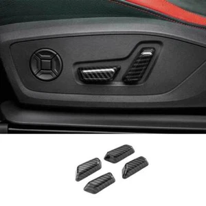 For Audi Q3 2019-24 ABS Carbon Fiber Inner Seat Adjust Handle Button Cover Trim - Picture 1 of 5