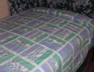 CoolBreeze: Handgefertigte, handgebundene King Size Baumwolldecke - Bild 1 von 4