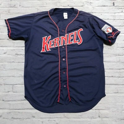 Camiseta deportiva de béisbol vintage de los 90 Cedar Rapids Kernels usada en juegos cosida Rangers Foto 1 de 4
