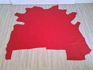 ECHT-LEDER AUTOLEDER LEDERHAUT RINDSLEDER ECHTLEDER LEDER Rot 3qm - Bild 1 von 5