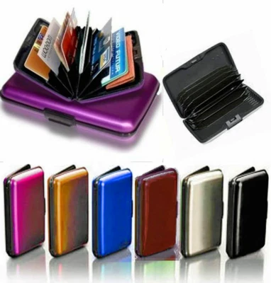 Aluminum Aluma Hard Case Credit Cards Wallet Women Metal Pocket Case USA STOCK - Image 1 of 4