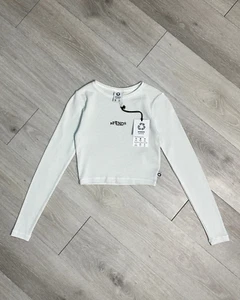 BNWT Afends - Harlow Women's Recycled Ribbed Cropped Long Sleeve T-Shirt - Small - Picture 1 of 15