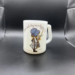 Holly Hobbie Fire King Mug Cup Start Each Day White Mug - Picture 1 of 4