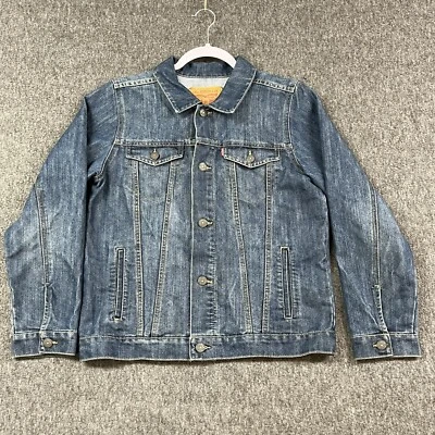 Chaqueta vaquera Levis Denim para niños grande azul mezcla de algodón con botones Foto 1 de 4