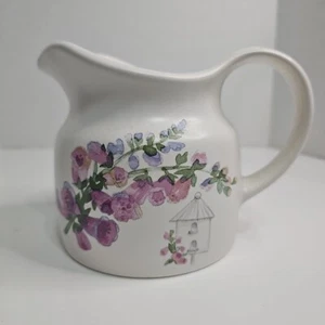 Pfaltzgraff CAPE MAY 4.5" Round Gravy Boat Pitcher Lavender Foxglove - Picture 1 of 7