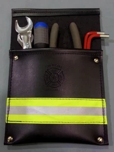 Feuerwehr Ledertasche Werkzeugtasche dreifach gelb reflektierend - Sav-A-Jake - Bild 1 von 2