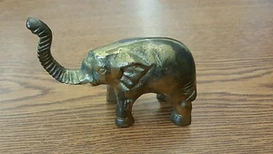 Vintage Solid Brass 4" Elephant - Picture 1 of 2