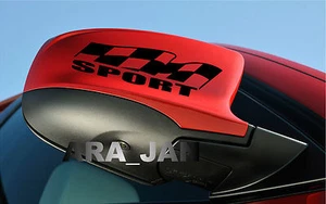 SPORT flag Vinyl Decal racing sticker emblem speed car mirror logo color BLACK - Foto 1 di 2