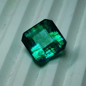 8.23 Carat Natural CERTIFIED Emerald Green Square Emerald Cut Loose Gemstone - Picture 1 of 12