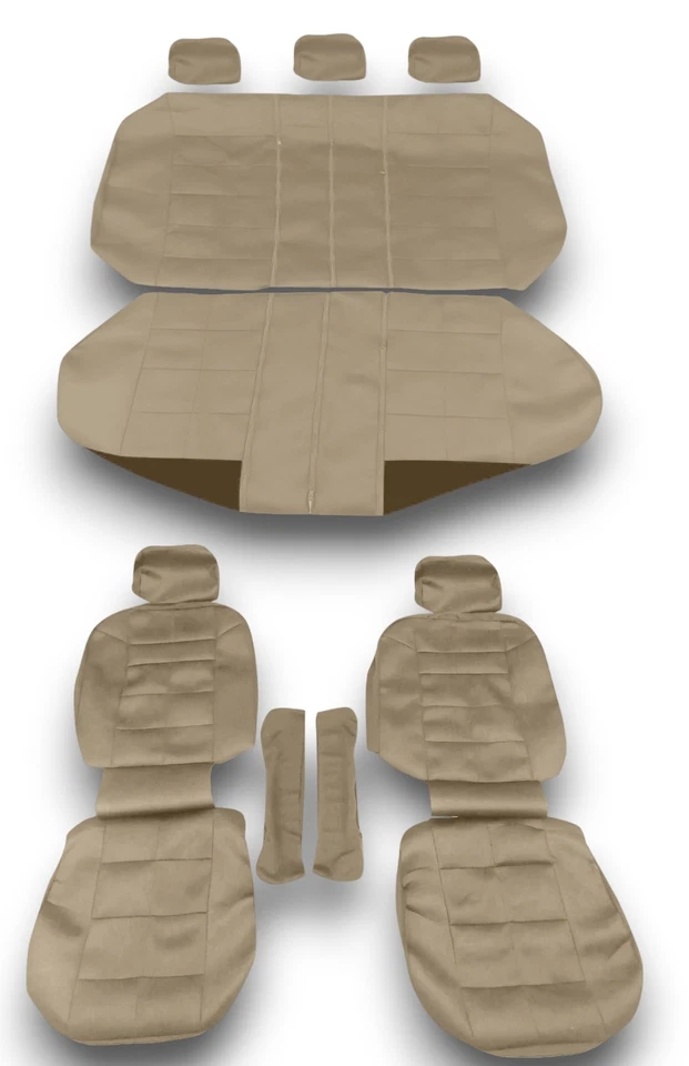 Schonbezüge Sitzbezüge Bezüge Set für Fiat 128 beige — 第 1/4 张图片