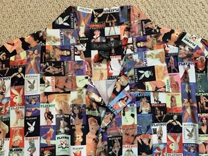 Vintage PLAYBOY magazine cover print short sleeve button shirt - XL BRAND NEW - Picture 1 of 5