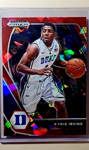 2021 2021-22 Panini Prizm Red Cracked Ice #62 Kyrie Irving Duke - Picture 1 of 2