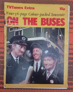 TV Times Extra ' On The Buses ' 56 Page Souvenir Retro Magazine Reg Varney RARE - Foto 1 di 9