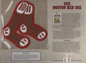 Parche del equipo Boston Red Sox 1932 colección Willabee/ward Coopertown rojo blanco - Imagen 1 de 3
