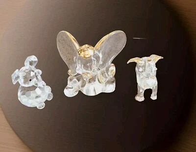 Figura de elefantes de cristal de 3 miniaturas coleccionables Foto 1 de 4