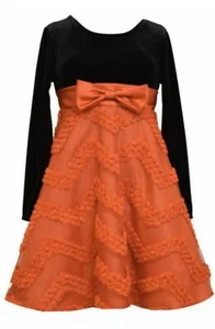Neu mit Etikett Bonnie Jean rot und schwarz Urlaub formell Party Kleid, Größe 4T - Bild 1 von 1
