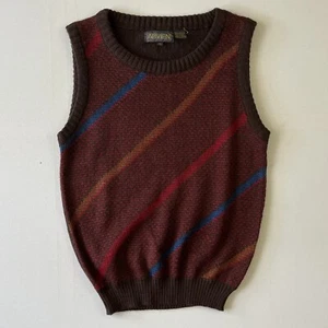Abvien Multicolor Crew Neck Sleeveless Men's Sweater Vest Small 0018 - Picture 1 of 6