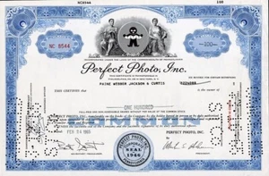 1965 Perfect Photo Stock Certificate - Picture 1 of 1