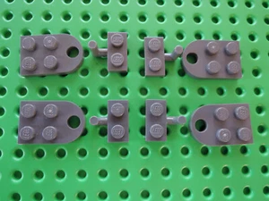 LEGO 8 x Kupplung Platte 3x2 Loch 3176 neu dunkelgrau + Platte 4623 = 4 Paar - Bild 1 von 1