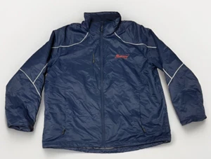 Vintage Budweiser Jacket Men's Size XL Blue Bud Coat Bud Light - Picture 1 of 11