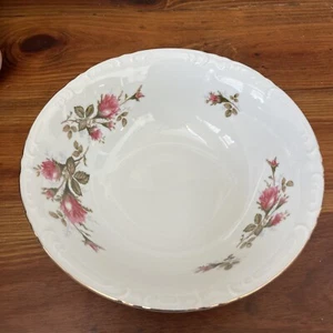 Fine China Royal Rose Round Vegetable Bowl 9” Gold Trim Japan - Picture 1 of 9