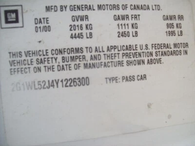 Used Fuel Injection Throttle Body fits: 2000 Chevrolet Lumina car Throttle Valve - Imagem 1 de 4