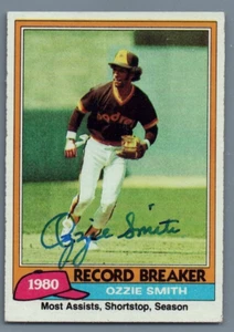 1981 Topps - Record Breaker #207 Ozzie Smith Hand Signed Autographed Card - Picture 1 of 2