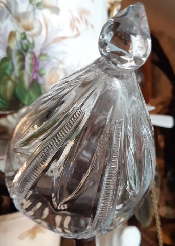Antique Cut Crystal Glass Light Shade Pinecone Pendant for Gallery Fitting H6.5" Cover