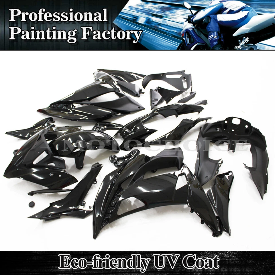 Black Fairing Kit For Kawasaki Ninja 650 2017-2019 EX650 ABS Injection Bodywork Foto 1 de 4