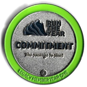 Medalla grande ~44,5 mm Run The Year Compromiso Legado Miembro Año 1 - Imagen 1 de 2