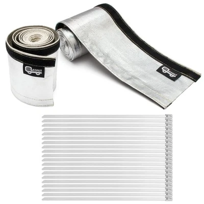 Manga de cobertura térmica aluminizada 2 peças para fio de mangueira de proteção térmica final Sh... - Imagem 1 de 4