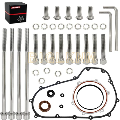 Primary Gasket & Clutch Stainless Bolts Kits For Harley Electra Glide Road King - Image 1 of 4