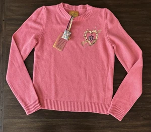 Le Lion Pullover Damen XS Merinowolle Rosa Rundhals Pailletten Bestickt BIENE Neu mit Etikett - Bild 1 von 11