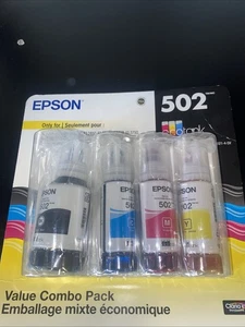 Epson 502 Ink Bottles Combo Pack Cyan, Magenta, Yellow ** Read Description ** - Zdjęcie 1 z 1