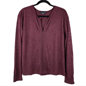 Blusa informal Sanctuary Borgoña Tejido Top Rayón Cuello Abertura L - Imagen 1 de 14
